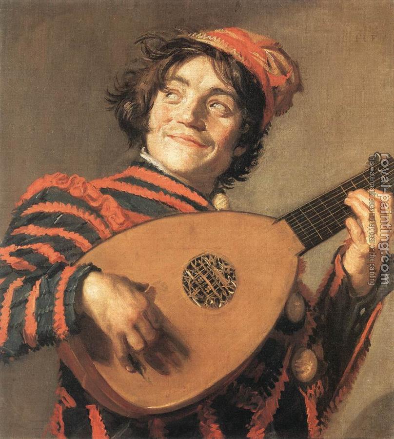 Frans Hals : Buffoon Playing a Lute
